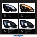 Headlight Assembly For Mercedes‑Benz C‑Class W204 2007‑2010 Retrofit LED Lens Headlamp For C200/C260/C300