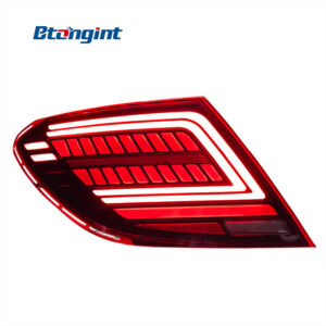 For 2007‑2013 Mercedes‑Benz C‑Class W204 Taillight Assembly, E260 Dragon‑Scale LED Tail Lights Sequential Turn Signal