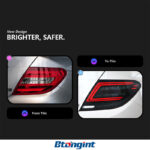For 2007‑2013 Mercedes‑Benz C‑Class W204 Taillight Assembly, E260 Dragon‑Scale LED Tail Lights Sequential Turn Signal
