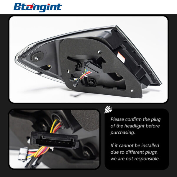 For 07‑13 Mercedes‑Benz C‑Class W204 E260 Dragon Scale LED Tail Lights Dynamic Sequential Turn Signal.