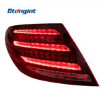 2007-2013 Mercedes-Benz C-Class W204 Tail Light Assembly, Maybach S-Class Style Diamond LED Tail Lamp, DRL Dynamic Running Light Upgrade.