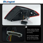 2007-2013 Mercedes-Benz C-Class W204 Tail Light Assembly, Maybach S-Class Style Diamond LED Tail Lamp, DRL Dynamic Running Light Upgrade.