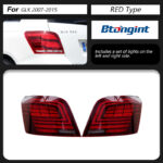 For 2007-2015 Mercedes-Benz GLK Tail Light Assembly, Upgrade LED Running Brake Light Sequential Turn Signal Lamp