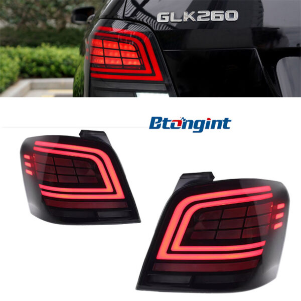 For 2007-2015 Mercedes-Benz GLK Tail Light Assembly, Upgrade LED Running Brake Light Sequential Turn Signal Lamp