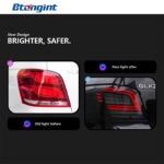For 2007-2015 Mercedes-Benz GLK Tail Light Assembly, Upgrade LED Running Brake Light Sequential Turn Signal Lamp
