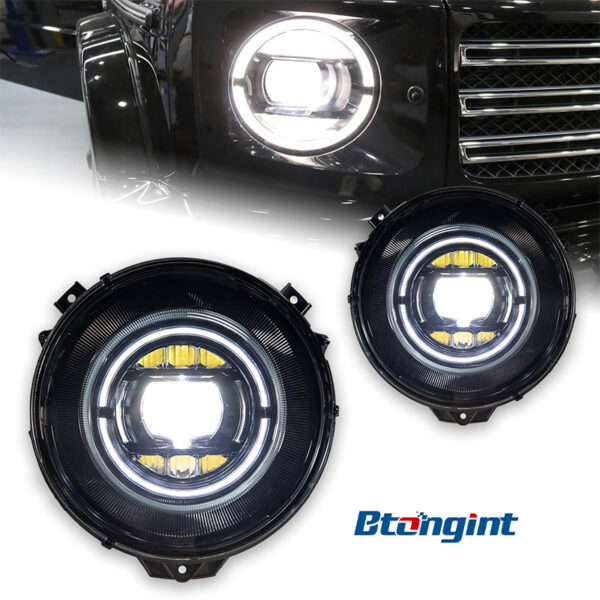 2007-2017 Mercedes-Benz G-Class W463 Headlight Assembly, G63 G350 G500 Upgrade LED Lens Headlights