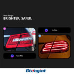 For 2009‑2013 Mercedes‑Benz E‑Class W212 Tail Light Assembly, Upgrade New‑Style LED Running, Brake & Turn Signal Lamp
