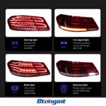 For 2009‑2013 Mercedes‑Benz E‑Class W212 Tail Light Assembly, Upgrade New‑Style LED Running, Brake & Turn Signal Lamp