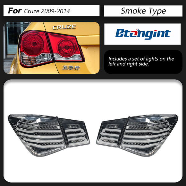 For 2009‑2014 Chevrolet Cruze Tail Light Assembly, Modified Mercedes‑Benz Style LED Rear Tail Lights.