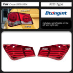 For 2009‑2014 Chevrolet Cruze Tail Light Assembly, Modified Mercedes‑Benz Style LED Rear Tail Lights.