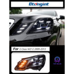 For 2010‑2013 Mercedes‑Benz E‑Class W212 Headlight Assembly, Upgrade LED Lens DRL Sequential Turn Signal Lamp