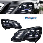 For 2010‑2013 Mercedes‑Benz E‑Class W212 Headlight Assembly, Upgrade LED Lens DRL Sequential Turn Signal Lamp