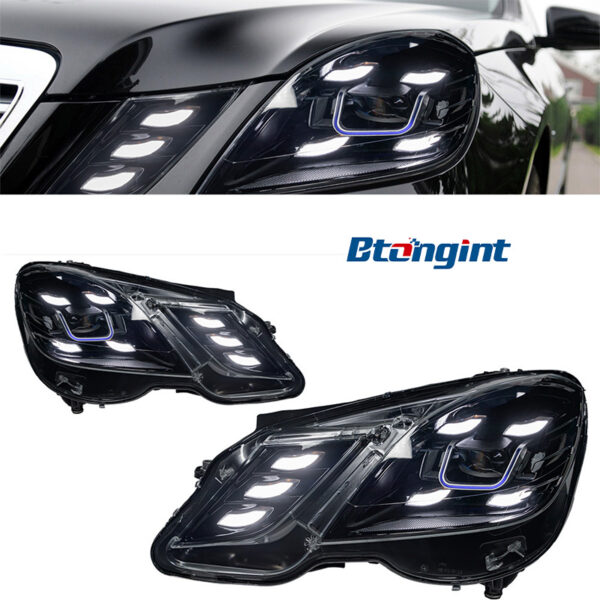 For 2010‑2013 Mercedes‑Benz E‑Class W212 Headlight Assembly, Upgrade LED Lens DRL Sequential Turn Signal Lamp