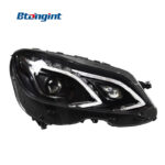 For 2010‑2015 Mercedes‑Benz E‑Class W212 Headlight Assembly, Old To New LED Headlamp With DRL
