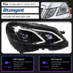 For 2010‑2015 Mercedes‑Benz E‑Class W212 Headlight Assembly, Old To New LED Headlamp With DRL