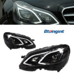 For 2010‑2015 Mercedes‑Benz E‑Class W212 Headlight Assembly, Old To New LED Headlamp With DRL