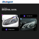 For 2010‑2015 Mercedes‑Benz E‑Class W212 Headlight Assembly, Old To New LED Headlamp With DRL