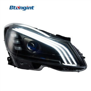 For 2011‑2014 Mercedes‑Benz C‑Class W204 Headlight Assembly C200 C260 Upgrade LED Lens Signal Lamp