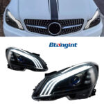 For 2011‑2014 Mercedes‑Benz C‑Class W204 Headlight Assembly C200 C260 Upgrade LED Lens Signal Lamp