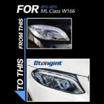 For 2012‑2015 Mercedes‑Benz GLE W166 Headlight Assembly, Upgrade LED Lens Headlight & Daytime Running Light