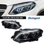 For 2012‑2015 Mercedes‑Benz GLE W166 Headlight Assembly, Upgrade LED Lens Headlight & Daytime Running Light