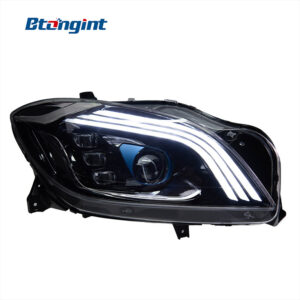 For 2012‑2015 Mercedes‑Benz ML W166 Headlight Assembly, Upgrade Maybach‑Style LED DRL Sequential Turn Signal