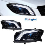 For 2012‑2015 Mercedes‑Benz ML W166 Headlight Assembly, Upgrade Maybach‑Style LED DRL Sequential Turn Signal