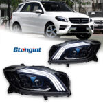 For 2012‑2015 Mercedes‑Benz ML W166 Headlight Assembly, Upgrade Maybach‑Style LED DRL Sequential Turn Signal