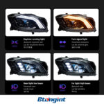 For 2012‑2015 Mercedes‑Benz ML W166 Headlight Assembly, Upgrade Maybach‑Style LED DRL Sequential Turn Signal