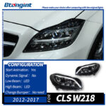 For 2012‑2017 Mercedes‑Benz CLS W218 Headlight Assembly CLS260 CLS320 Upgrade High‑Spec LED Headlamp