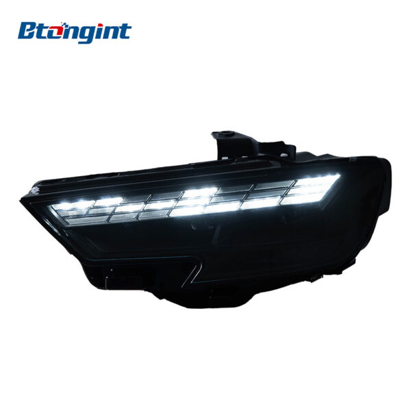 For 2017-2020 Audi A3 8V Headlight Assembly – LED Projector Headlight with Running Water DRL & Sequential Turn Signal, Aftermarket Upgrade