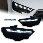 For 2017-2020 Audi A3 8V Headlight Assembly – LED Projector Headlight with Running Water DRL & Sequential Turn Signal, Aftermarket Upgrade