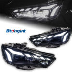 For 2013-2016 Audi A3 8V Headlight Assembly – RS Style LED Projector Headlights with Sweeping DRL & Sequential Turn Signal