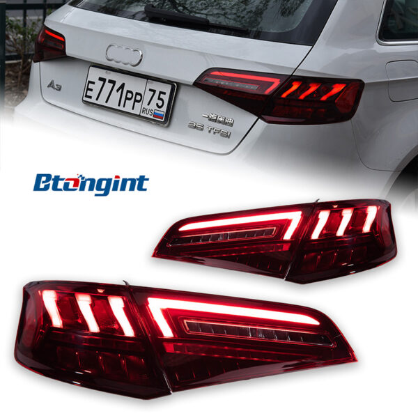For 2013‑2019 Audi A3 Sportback Tail Light Assembly Upgrade LED Sequential Turn Signal, Old To New Rear Lamp Retrofit