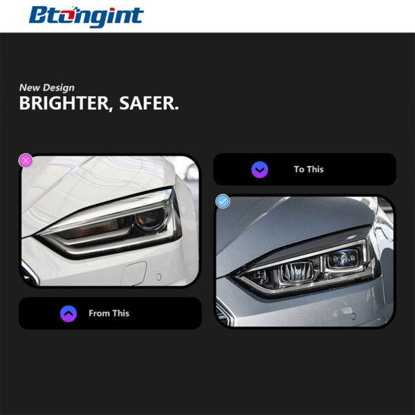 For 2017‑2020 Audi A5 Headlight Assembly Retrofit LED Projector Headlamp, DRL & Sequential Turn Signa
