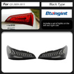 For 2009‑2015 Audi Q5 Tail Light Assembly Retrofit Q7‑Style Dynamic LED Sequential Flowing Turn Signal Rear Lamp