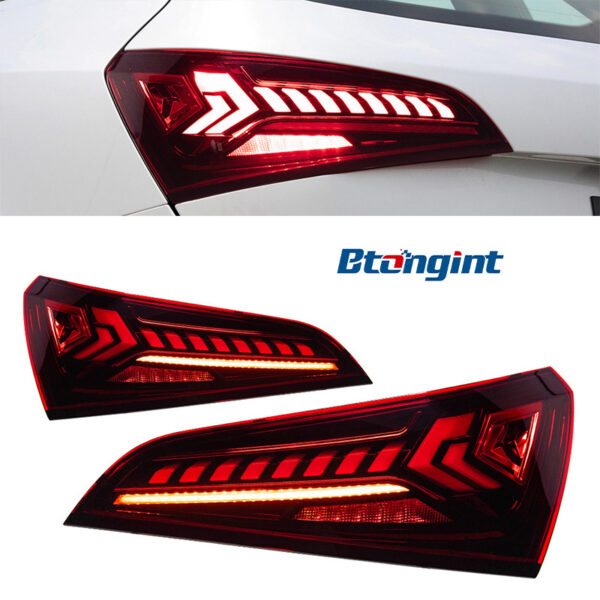 For 2009‑2015 Audi Q5 Tail Light Assembly Retrofit Q7‑Style Dynamic LED Sequential Flowing Turn Signal Rear Lamp