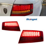 For 2005‑2008 Audi A6L C6 Tail Light Assembly Retrofit LED Running Brake Rear Fog Lamp, Sequential Flowing Turn Signal