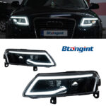 For 2005‑2011 Audi A6 C6 Retrofit Rolls‑Royce‑Style LED Bi‑Xenon Projector Headlight Assembly, Sequential Turn Signal Head Lamp
