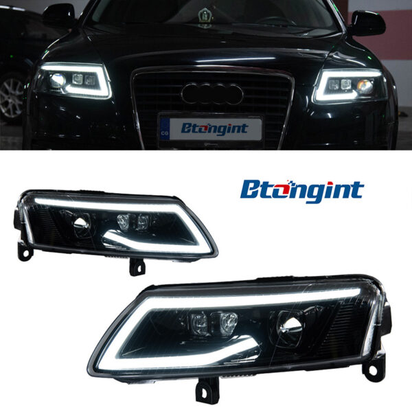 For 2005‑2011 Audi A6 C6 Retrofit Rolls‑Royce‑Style LED Bi‑Xenon Projector Headlight Assembly, Sequential Turn Signal Head Lamp