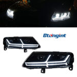 For 2005‑2011 Audi A6L C6 Headlight Assembly Retrofit, Scanning Sequential DRL, LED Projector Head Lamp