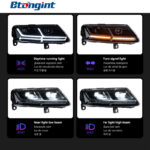 For 2005‑2011 Audi A6L C6 Headlight Assembly Retrofit, Scanning Sequential DRL, LED Projector Head Lamp
