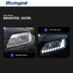 For 2006‑2015 Audi Q7 Headlight Assembly Retrofit, LED DRL, Laser Projector Headlamp, Sequential Turn Signal