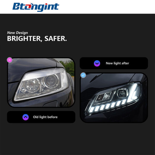 For 2006‑2015 Audi Q7 Headlight Assembly Retrofit, LED DRL, Laser Projector Headlamp, Sequential Turn Signal