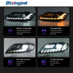 For 2006‑2015 Audi Q7 Headlight Assembly Retrofit, LED DRL, Laser Projector Headlamp, Sequential Turn Signal