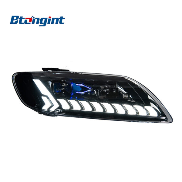 For 2006‑2015 Audi Q7 Headlight Assembly Retrofit, LED Laser Projector Headlamp, DRL & Sequential Turn Signal