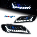 For 2006‑2015 Audi Q7 Headlight Assembly Retrofit, LED Laser Projector Headlamp, DRL & Sequential Turn Signal