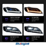 For 2006‑2015 Audi Q7 Headlight Assembly Retrofit, LED Laser Projector Headlamp, DRL & Sequential Turn Signal