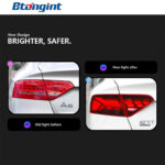 For 2008‑2016 Audi A5 Retrofit New RS‑Style Tail Light Assembly, LED Running, Turn & Brake Light Rear Lamp