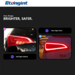 For 2008‑2017 Audi Q5 Old‑to‑New Upgrade Tail Light Assembly, LED Light Guide Running & Brake Rear Lamp